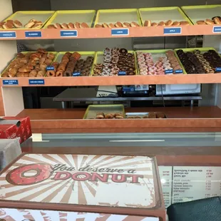 a display of doughnuts