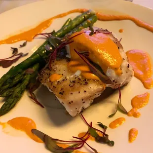 Special: red snapper with beets and asparagus