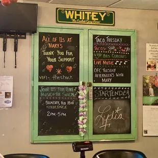 the menu