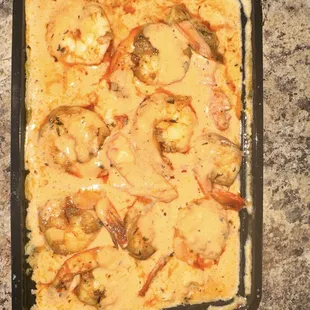 Showstopper with shrimp