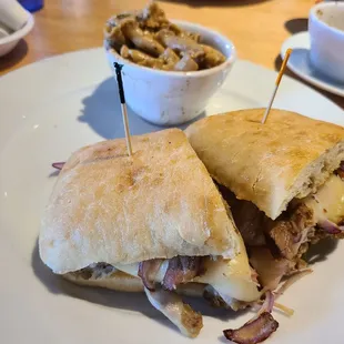 Cubano with caprese pasta salad