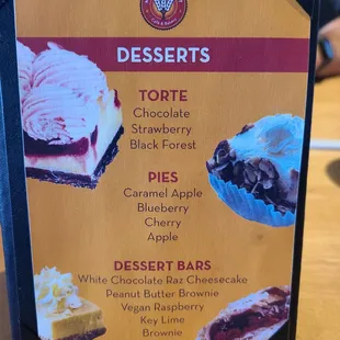 The dessert board on the table