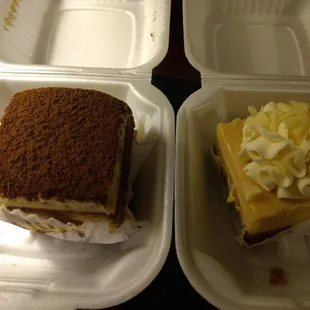 Tiramisu and key lime desserts to go! Omg...a party in my mouth!