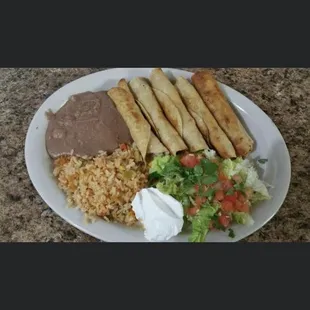 Flautas plate