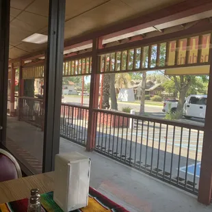 View outside from the dining area