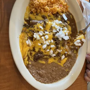 Beef enchiladas