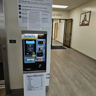 It's better to pay for parking at the kiosk before exiting the parking structure