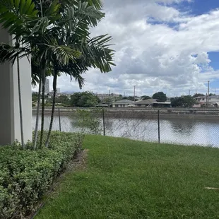 Backside of the parking structure