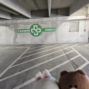 We entered the building from the parking structure