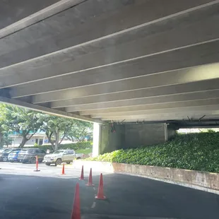 Driving out the parking lot