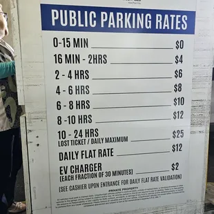 Parking rates