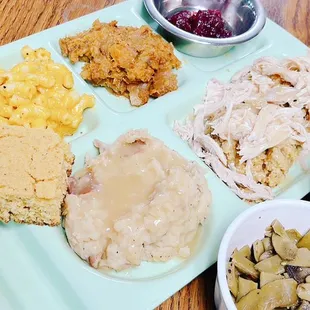 a tray of food