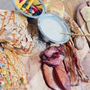 a breakfast spread