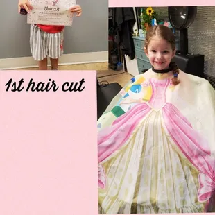 1st haircut for this beauty