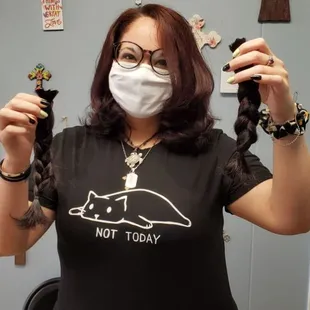 Hair donation. We send hair to CHILDREN WITH HAIR LOSS