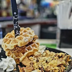 Chicken and waffles