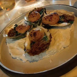 Stone Oven Baked Oysters