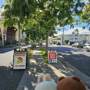 Follow the signs for the parking...