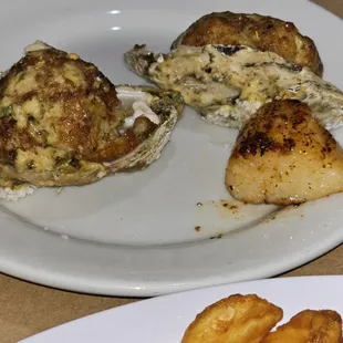 Oyster with crab meat