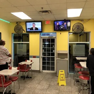 the inside of a restaurant
