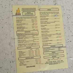 Menu March 2022
