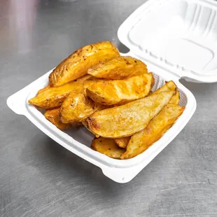 a container of fries