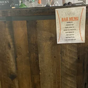 Bar area