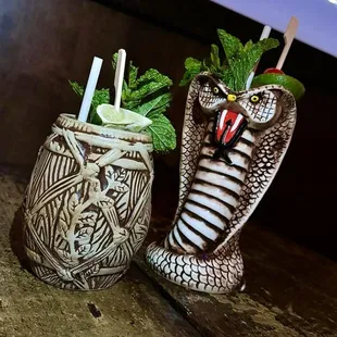 Planter&apos;s Punch (on the left) and Cobra&apos;s Fang (on the right)