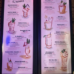 Drink menu page 1-2
