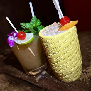 Mai Tai (on the left) and Painkiller (on the right)