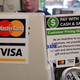 Bring cash or pay more. This is new.