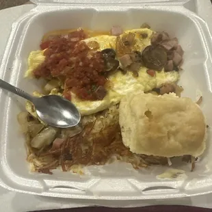 Three egg Western omelet