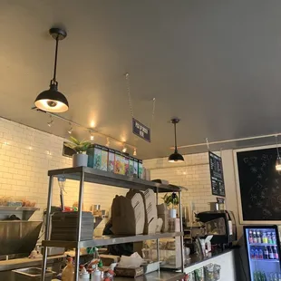 a view of the counter area