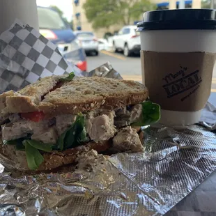 Tarragon Chicken Salad Sandwich Latte