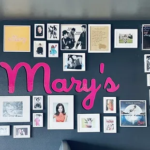 Dedication wall to all the famous "Mary's" in the world