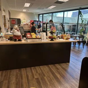 a view of the counter area