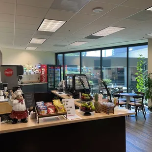 a view of the breakfast area