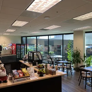 a view of the breakfast area