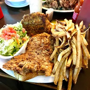 Medium CFS, salad, and enough fries to feed an army!