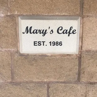 On wall outside