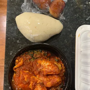 Egusi Soup , fufu, and Puff-Puff