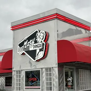 the front of the restaurant