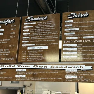 Menu Above The Counter
