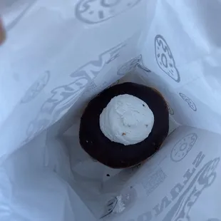 Buttercream filled donut