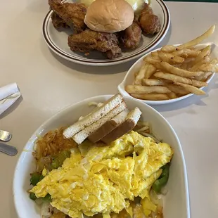 Country skillet and fried chicken