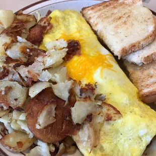 Build your own omelette - bacon, mushroom and cheddar cheese