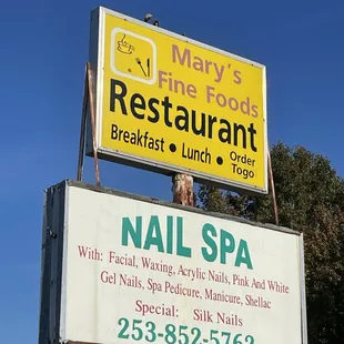 nail spa sign