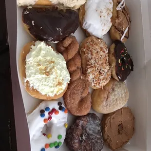 Variety of a Dozen Donuts