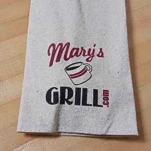 Cute how they wrap the silverware. It&apos;s a huge napkin!