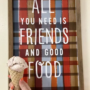 Twelve flavors of Ice Cream and Home made Pies!